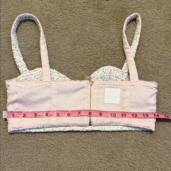 Meshki Stylish Textured Cream Crop Top - Picture 8 of 9